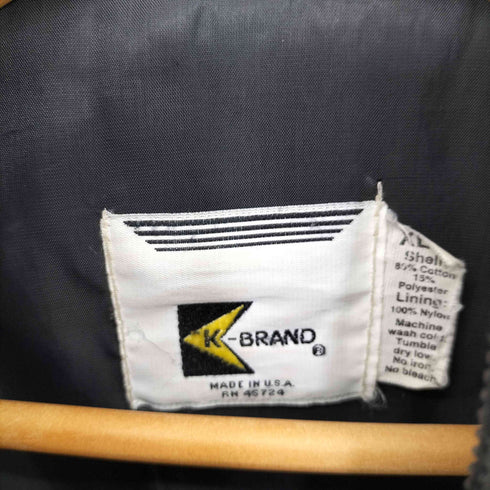 ケイブランド K-BRAND 80S USA製 ワンポイント刺繍 スタンドカラー 細畝 コーデュロイジャケット メンズ import:XL