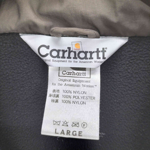 カーハート Carhartt ラバー ロゴ 八の字ジップ ポケット パッカブルフード ナイロン ジャケット 裾ドローコード メンズ import:L