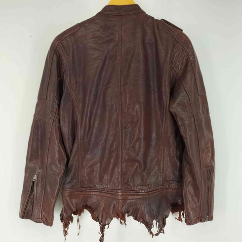 ジャックローズ JACKROSE シープスキン シングルレザージャケット ダメージ加工 メンズ JPN:3