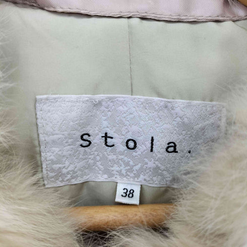 ストラ Stola. ラビットファー ダウンコート レディース JPN:38