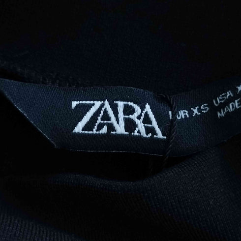 ザラ ZARA コントラスト プリーツ ミディワンピース レディース import:XS