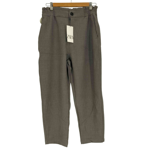 ザラ ZARA レーヨン混 ストレッチ ポリ テーパード パンツ レディース M
