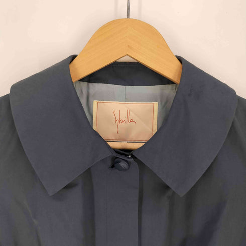 シビラ Sybilla ポリコットンナイロン タック ステンカラーコート レディース JPN:M