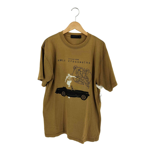 HOMLESS 90-00s HMLS CROSSWALKS フロントグラフィックプリントTシャツ 裏原 メンズ import:XL