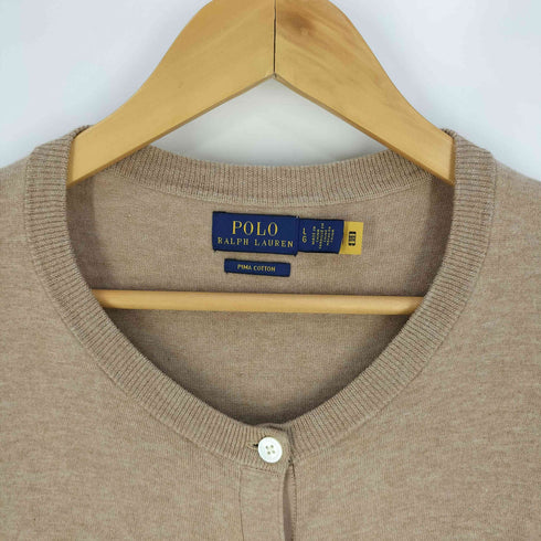 ポロラルフローレン POLO RALPH LAUREN PIMA COTTON ピマコットン ポニー刺繍 ニット カーディガン レディース import:L