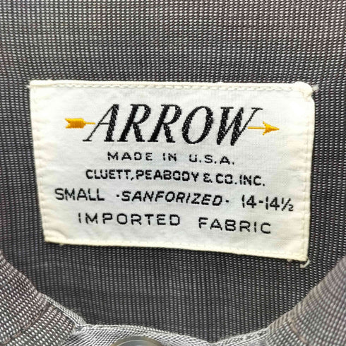 アロー ARROW USA製 オープンカラーシャツ 開襟 ロカビリー メンズ import:S
