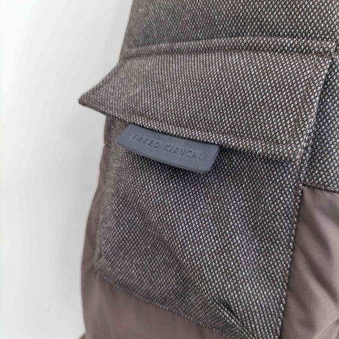 タケオキクチ TAKEO KIKUCHI ヨーク切替え フーデッドダウンジャケット 2WAY フード取り外し可能 メンズ JPN:2