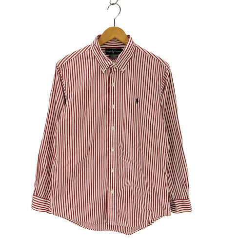 ラルフローレン RALPH LAUREN 90s CUSTOM FIT ストライプ柄ボタンダウンシャツ メンズ JPN:L