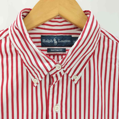 ラルフローレン RALPH LAUREN 90s CUSTOM FIT ストライプ柄ボタンダウンシャツ メンズ JPN:L