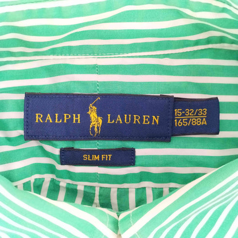 ラルフローレン RALPH LAUREN SLIM FIT ストライプ柄ボタンダウンシャツ メンズ 165/88a