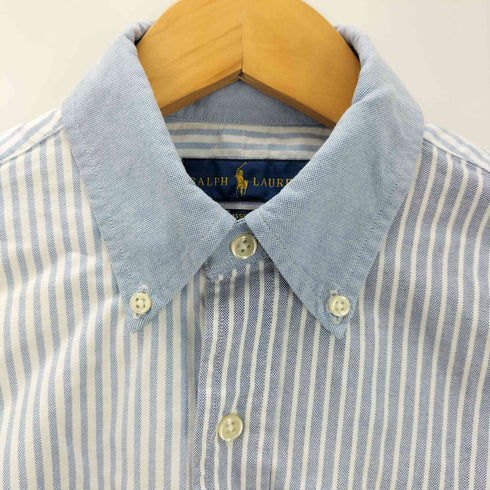 ラルフローレン RALPH LAUREN CUSTOM FIT 切替ストライプ柄ボタンダウンシャツ メンズ xs