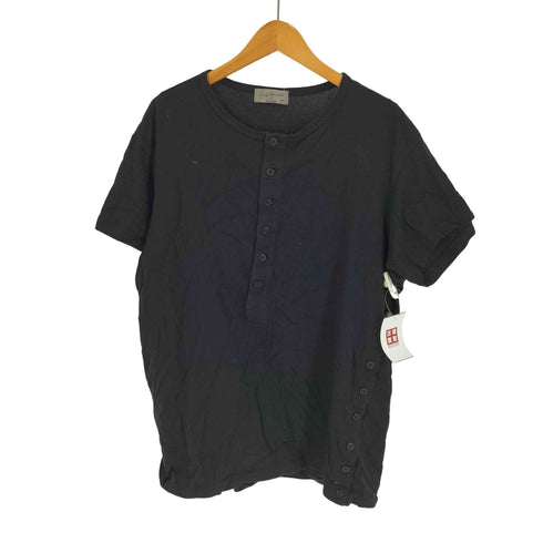 ヨウジヤマモトプールオム Yohji Yamamoto POUR HOMME 20SS コーマ 天竺 変形 半袖 ヘンリーネック カットソー Tシャツ メンズ JPN:3