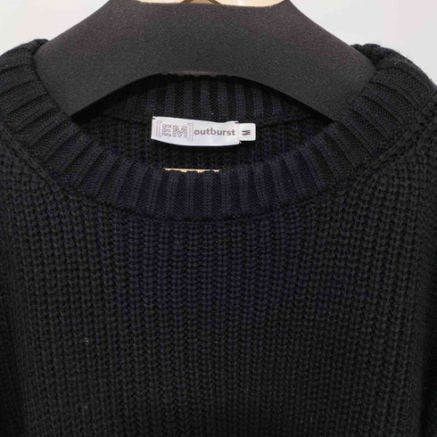EMOUTBURST DISTRESSED SWEATER in black レディース JPN:M