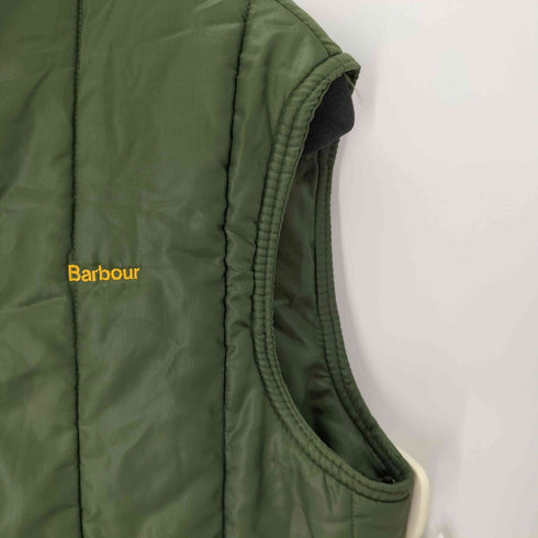 バブアー Barbour 80-90s 英国製 ロゴ刺繍ダブルジップ中綿ベスト 3ワラント メンズ