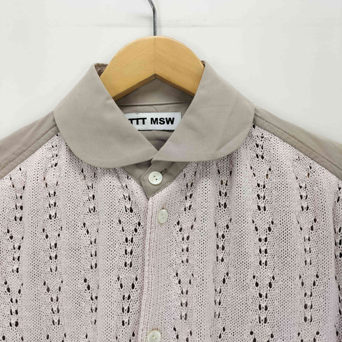 ティーモダンストリートウエア TTT_MSW Knit Cardigan Docking Shirt メンズ JPN:L