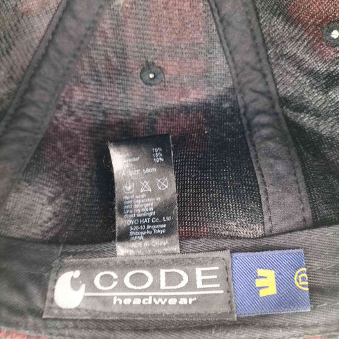 CODE HEADWEAR メルトン ウール チェック柄 キャップ レディース 56cm