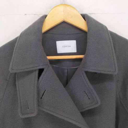 コヒナ COHINA 24AW 2wayカラーバックフレアウールコート レディース