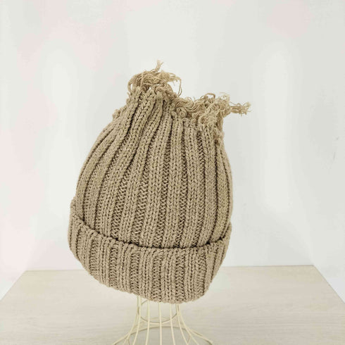 キジマタカユキ KIJIMA TAKAYUKI KNIT CAP ダメージ コットン ニットキャップ メンズ