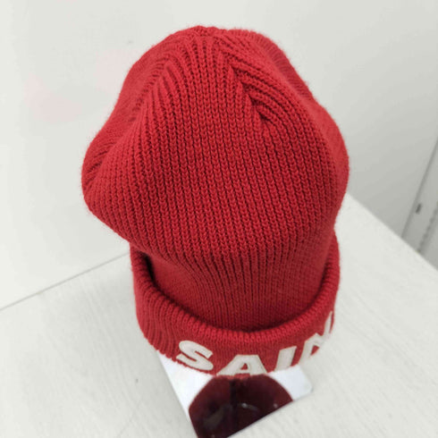 セントマイケル SAINT MICHAEL 23AW KNIT CAP/SAINT/RED ロゴワッペンニットキャップ メンズ ONE SIZE