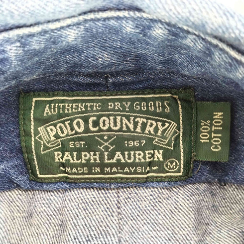 ポロカントリーラルフローレン POLO COUNTRY RALPH LAUREN スモールポニー刺繍 デニムボタンダウンシャツ メンズ JPN:M