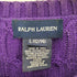 ラルフローレン RALPH LAUREN ポニー 刺繍 フロント フリル ヘンリーネック コットン ケーブルニット レディース import:L