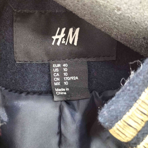 エイチアンドエム H&M ウール混クロップドライダースジャケット レディース EUR:40