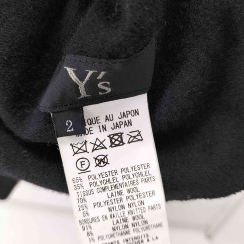 ワイズ Ys ビッグカラー切替ボアポンチョ メンズ JPN:2