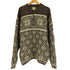 エルエルビーン L.L.Bean 70-80S スコットランド製 PURE NEW WOOL ノルディック ヘンリーネック ニット メンズ import:L