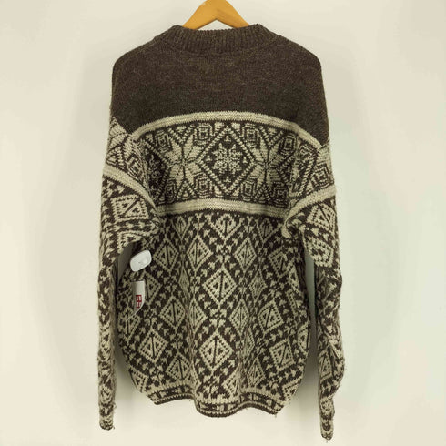 エルエルビーン L.L.Bean 70-80S スコットランド製 PURE NEW WOOL ノルディック ヘンリーネック ニット メンズ import:L