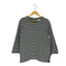 バーニーズニューヨーク BARNEYS NEWYORK 素材切替 バックプリーツ ボーダー ロングスリーブTシャツ レディース FREE