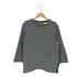 バーニーズニューヨーク BARNEYS NEWYORK 素材切替 バックプリーツ ボーダー ロングスリーブTシャツ レディース FREE