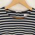 バーニーズニューヨーク BARNEYS NEWYORK 素材切替 バックプリーツ ボーダー ロングスリーブTシャツ レディース FREE