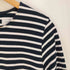 バーニーズニューヨーク BARNEYS NEWYORK 素材切替 バックプリーツ ボーダー ロングスリーブTシャツ レディース FREE