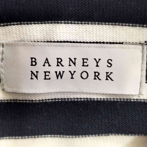 バーニーズニューヨーク BARNEYS NEWYORK 素材切替 バックプリーツ ボーダー ロングスリーブTシャツ レディース FREE