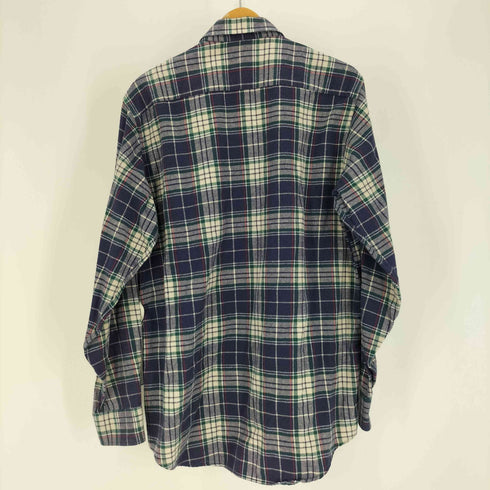 エルエルビーン L.L.Bean 80-90S ハンガリー製 NORTHWOODS コットン フランネル チェック ボタンダウン L/S ネル シャツ メンズ import:M
