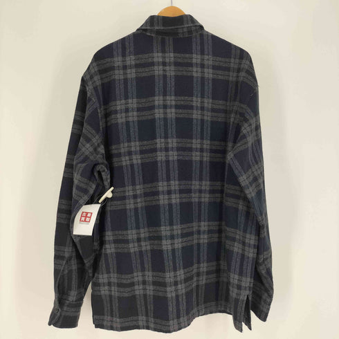 ヘンリーコットンズ Henry Cottons イタリア製 HCs BLUE FEEL ミックスウール フラップポケット L/S シャツ メンズ import:L