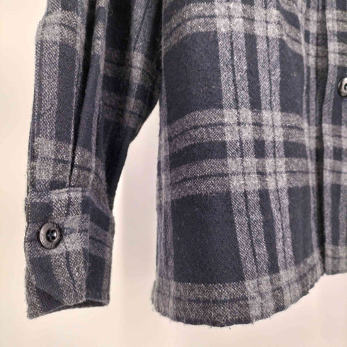 ヘンリーコットンズ Henry Cottons イタリア製 HCs BLUE FEEL ミックスウール フラップポケット L/S シャツ メンズ import:L