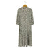 ザラ ZARA フラワープリント レーヨン シャツワンピース レディース import:M
