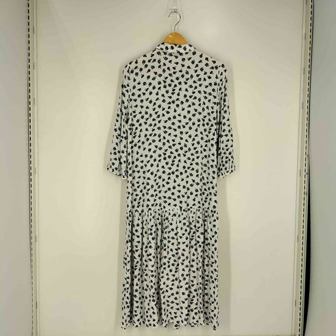 ザラ ZARA フラワープリント レーヨン シャツワンピース レディース import:M