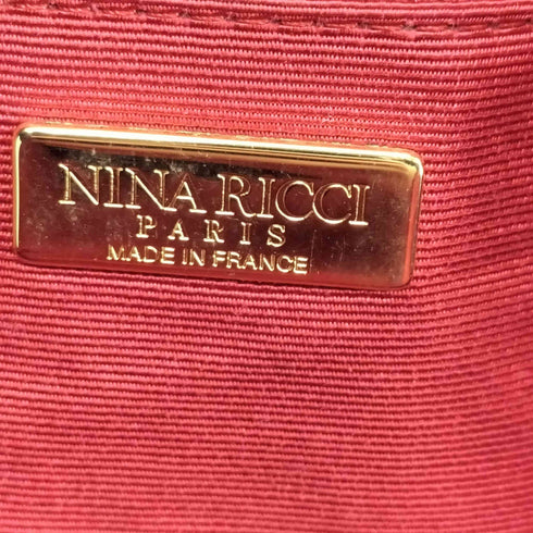 ニナリッチ NINA RICCI フェイクレザー リボンロゴ ハンドトートバッグ レディース