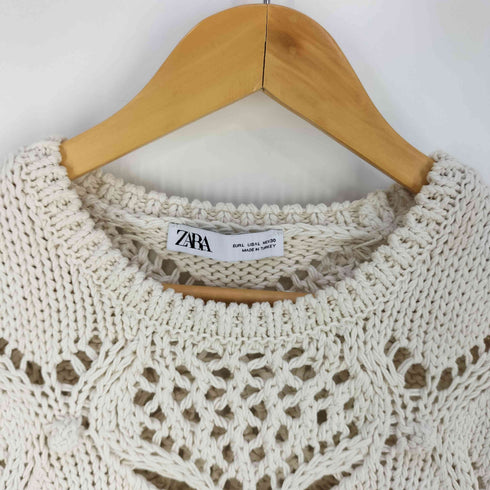 ザラ ZARA サイドリボン ニットベスト レディース import:L