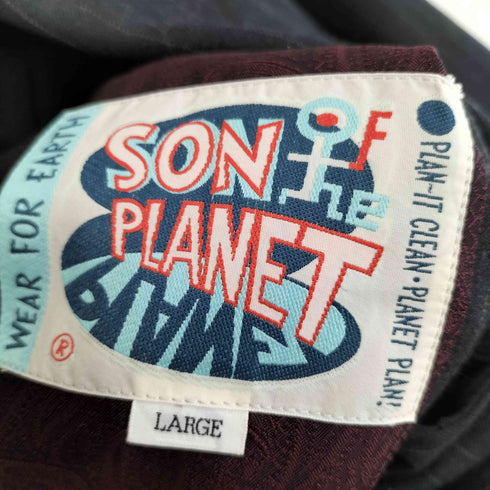 SON OF THE PLANET 90S 裏地ペイズリー柄 3B ウール100 ストライプ テーラードジャケット ワイドスラックス セットアップ メンズ L