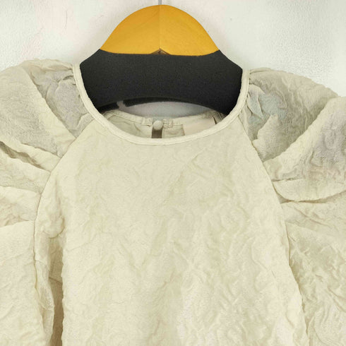 エイチアンドエム H&M ふくれジャガード パワーショルダーワンピース レディース 36