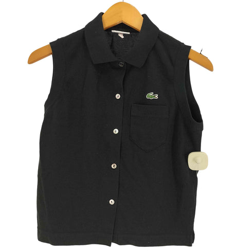 ラコステ LACOSTE ワンポイント 刺繍 ノースリーブ ポロ カーディガン レディース EUR:42