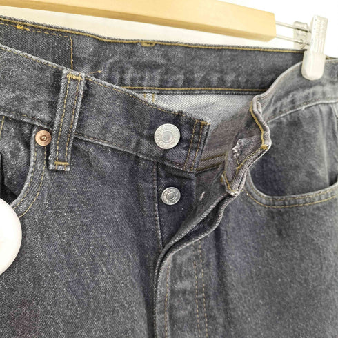 リーバイス Levis 90s MADE IN UK ユーロ 501 先染めブラック ボタンフライストレートデニムパンツ ボタン裏311 メンズ W32