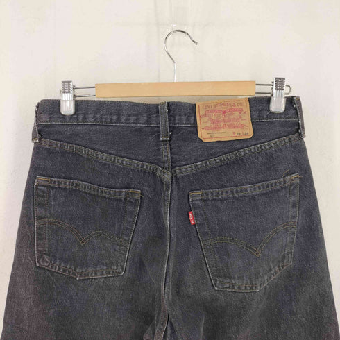 リーバイス Levis 90s MADE IN UK ユーロ 501 先染めブラック ボタンフライストレートデニムパンツ ボタン裏311 メンズ W32