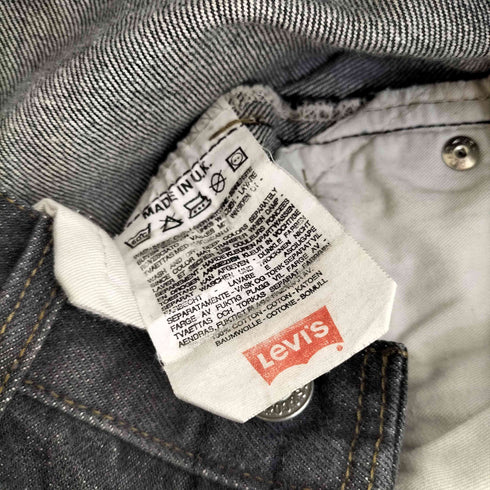リーバイス Levis 90s MADE IN UK ユーロ 501 先染めブラック ボタンフライストレートデニムパンツ ボタン裏311 メンズ W32