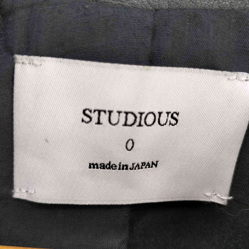 ステュディオス STUDIOUS ノーカラー レザージャケット レディース JPN:0