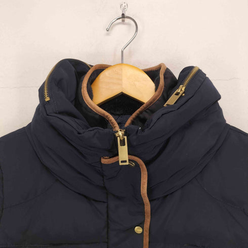 ザラ ZARA ボタンデザイン スエード切替ダウンジャケット レディース import:M
