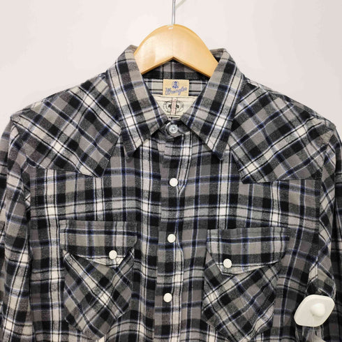 ラングラー Wrangler チェック柄 ウエスタン ネルシャツ メンズ JPN:S